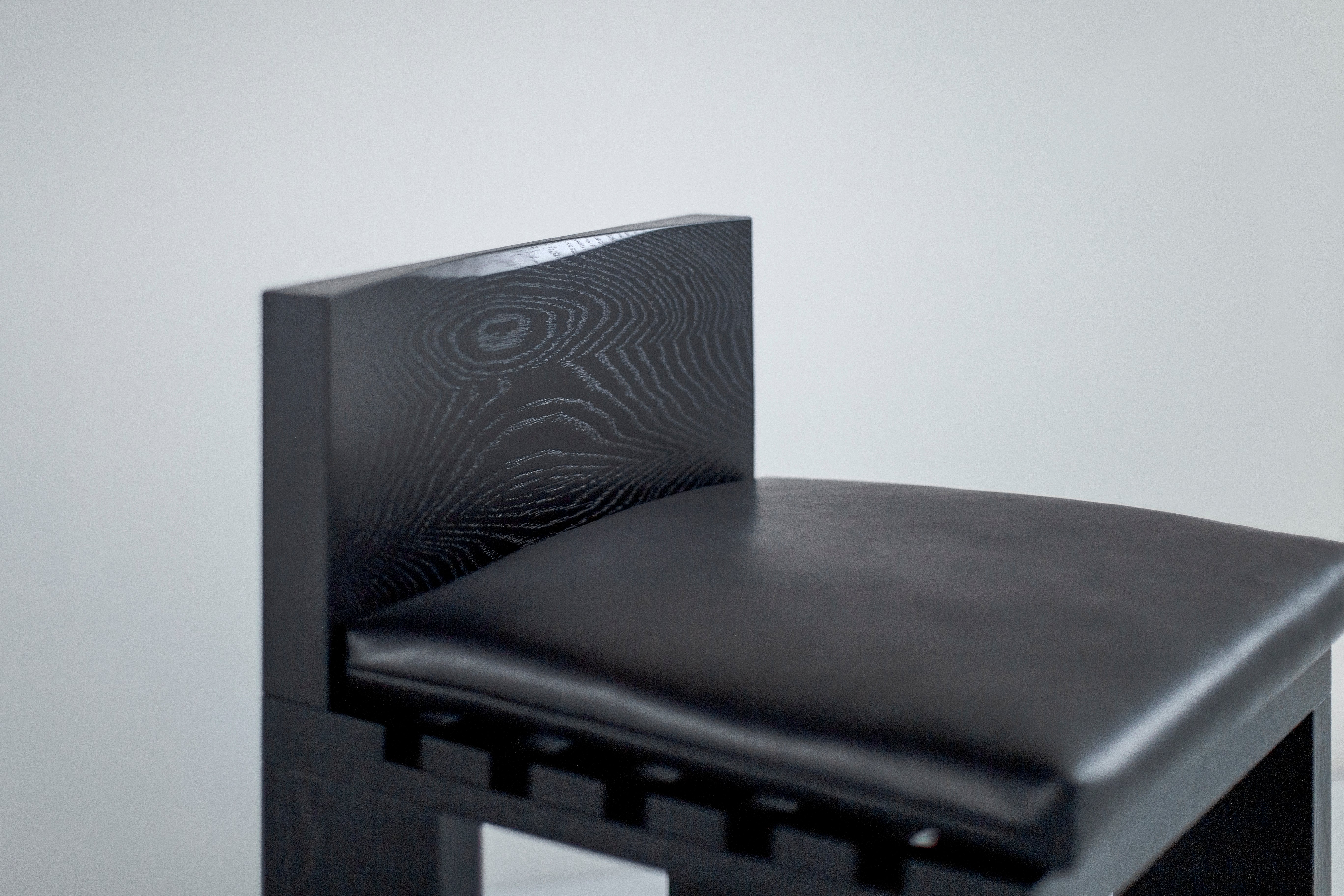 Black Chile Counter Stool Black Leather, Image 6