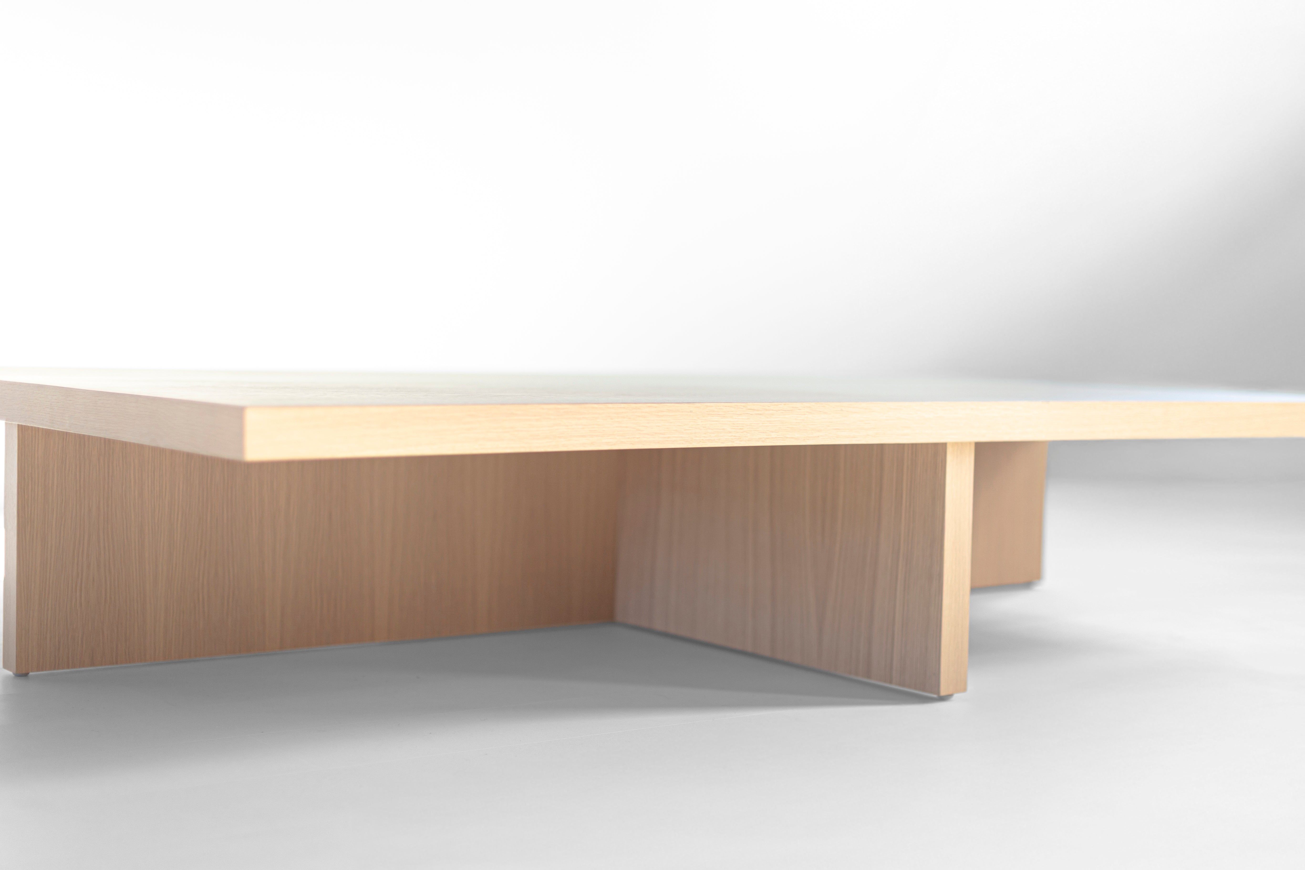Bleached Oak Quadrant Coffee Table, image 3
