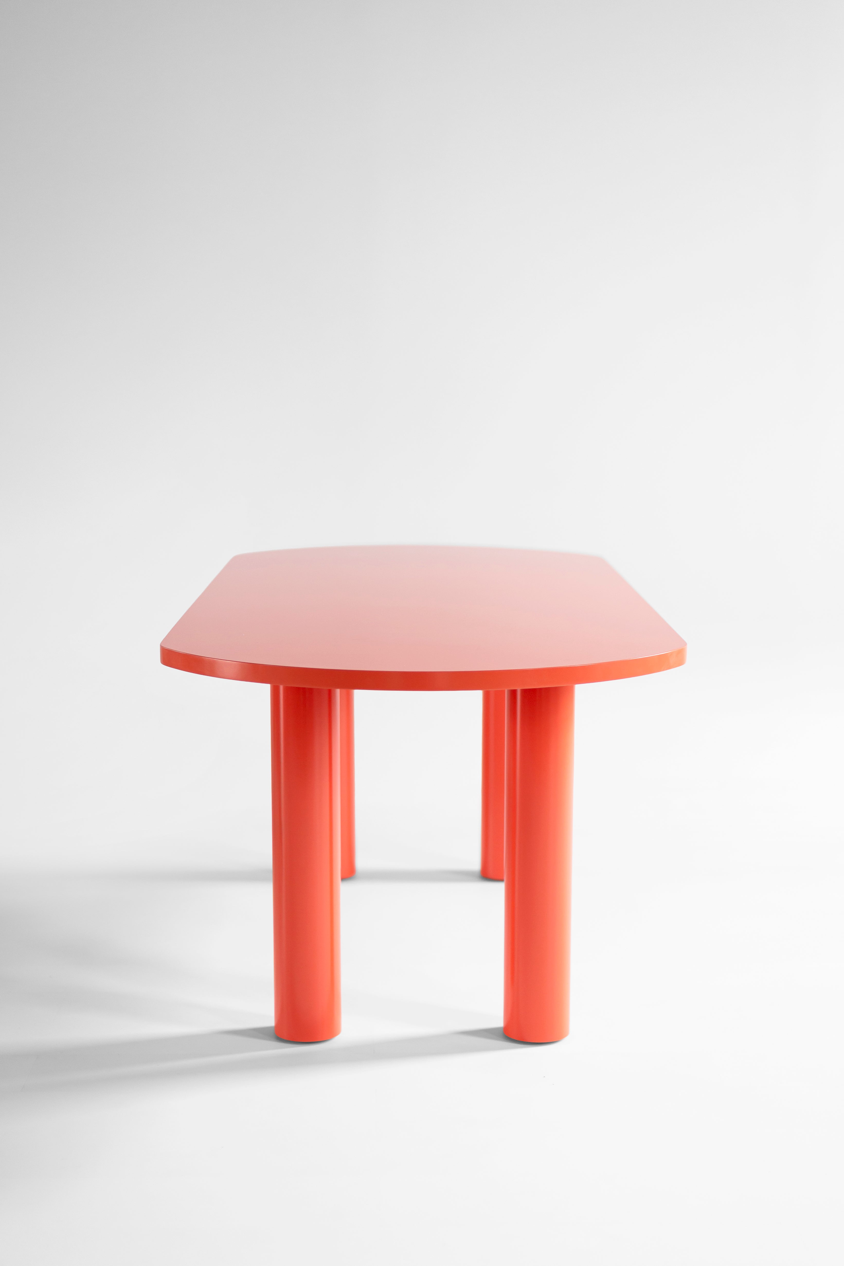 Cava Dining Table Bright Coral Lacquer, image 8