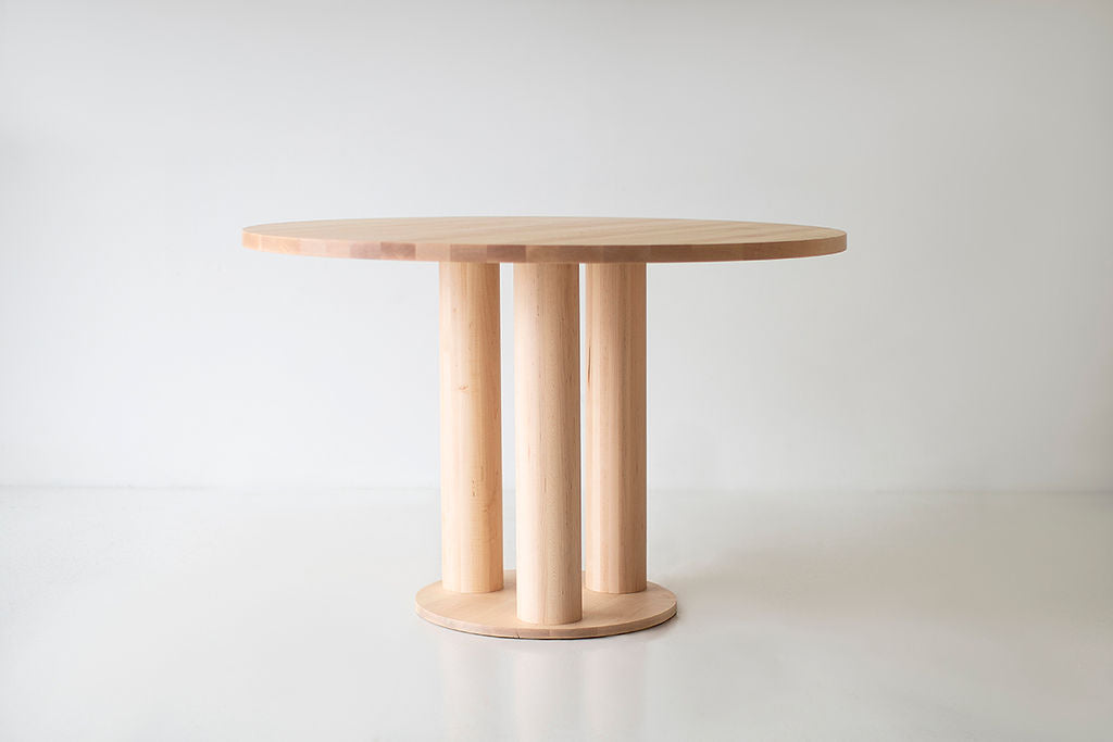 Cava Modern Round Dining Table Maple Image 01