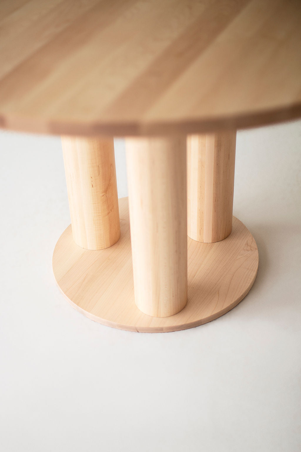 Cava Modern Round Dining Table Maple Image 02