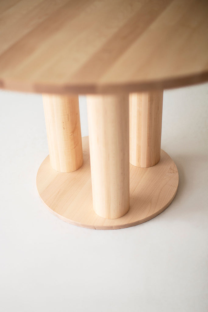 Cava Modern Round Dining Table Maple Image 02