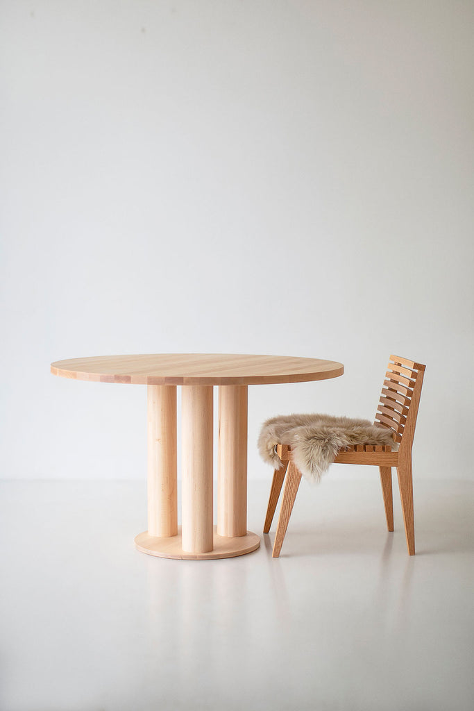 Cava Modern Round Dining Table Maple Image 03