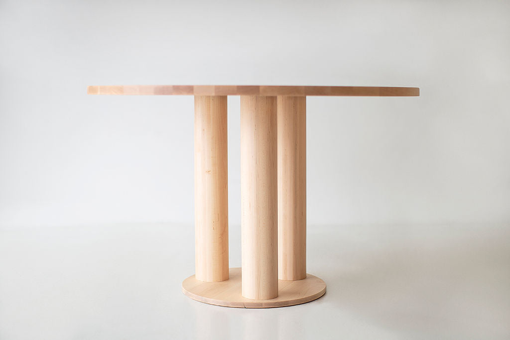 Cava Modern Round Dining Table Maple Image 05