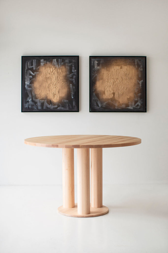 Cava Modern Round Dining Table Maple Image 07