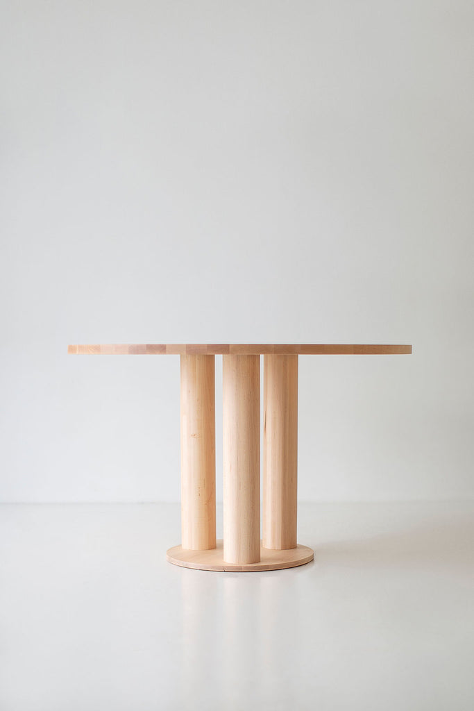 Cava Modern Round Dining Table Maple Image 08