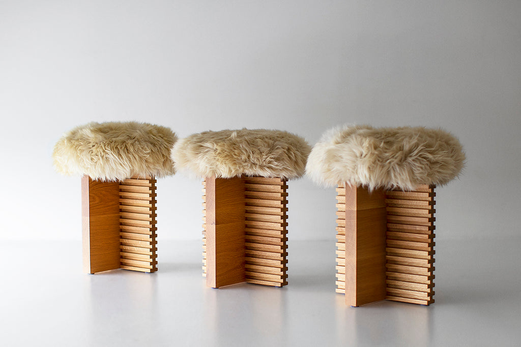 Cicely Dining Stool Sheepskin, Image 03