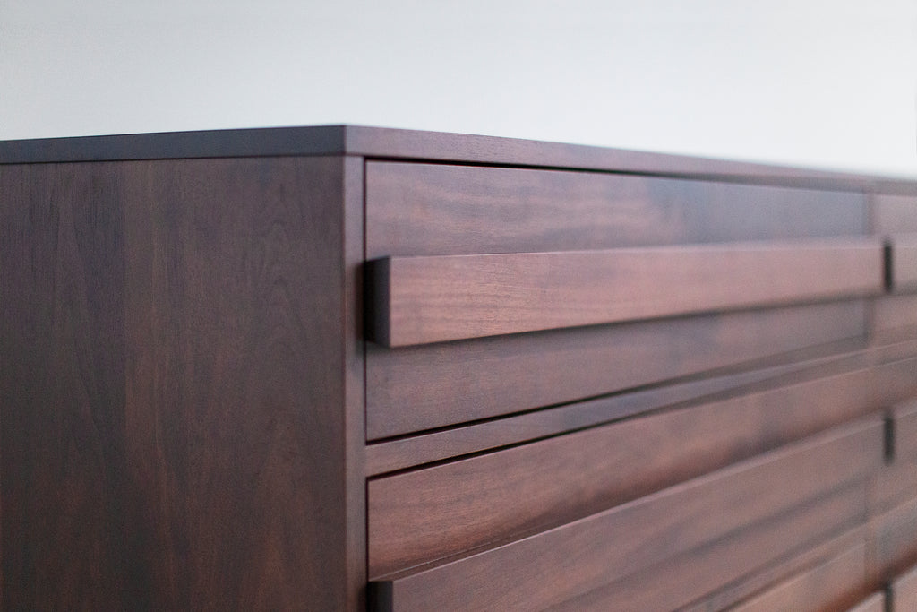 Modern 6 Foot Walnut Dresser, image 2