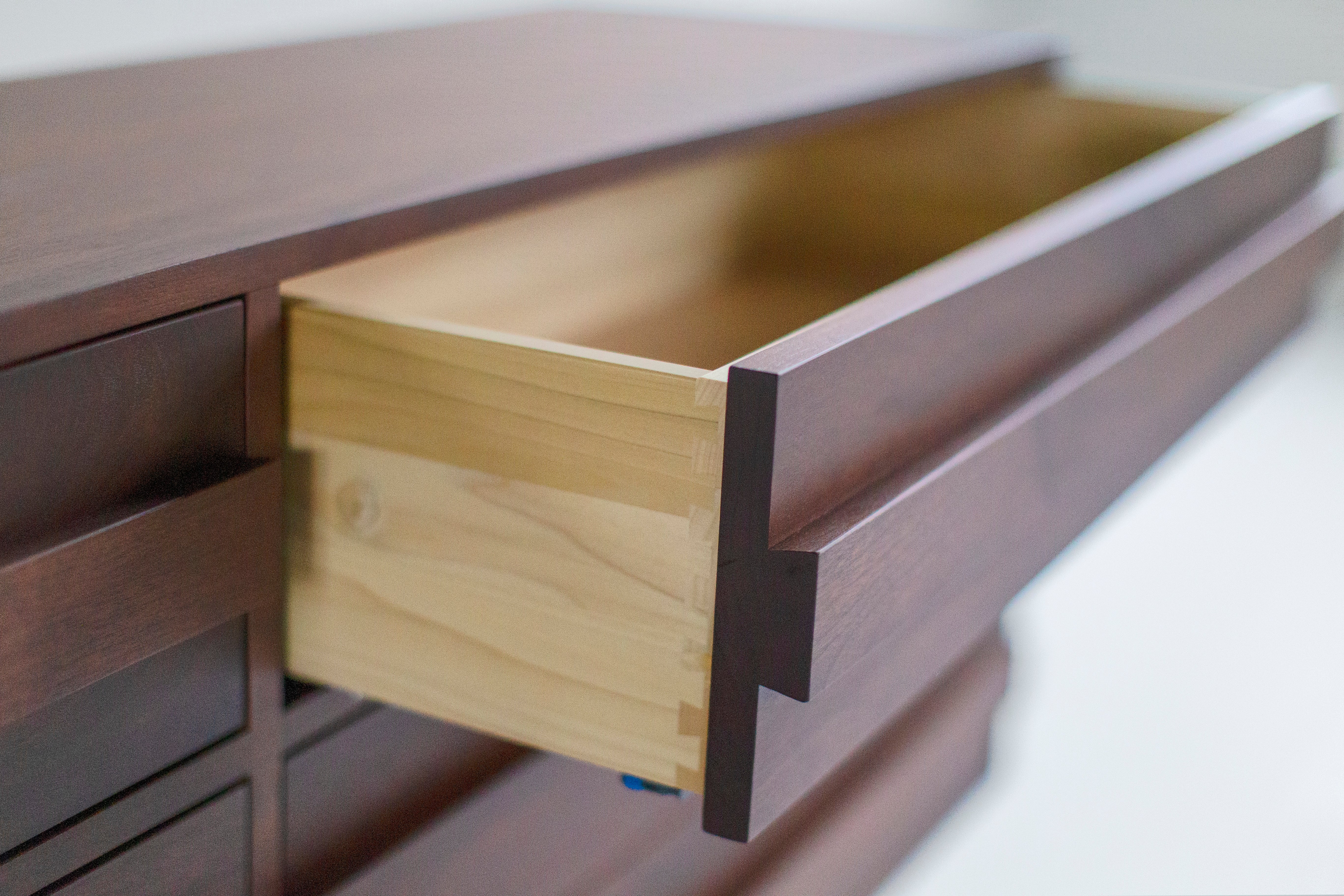 Modern 6 Foot Walnut Dresser, image 6