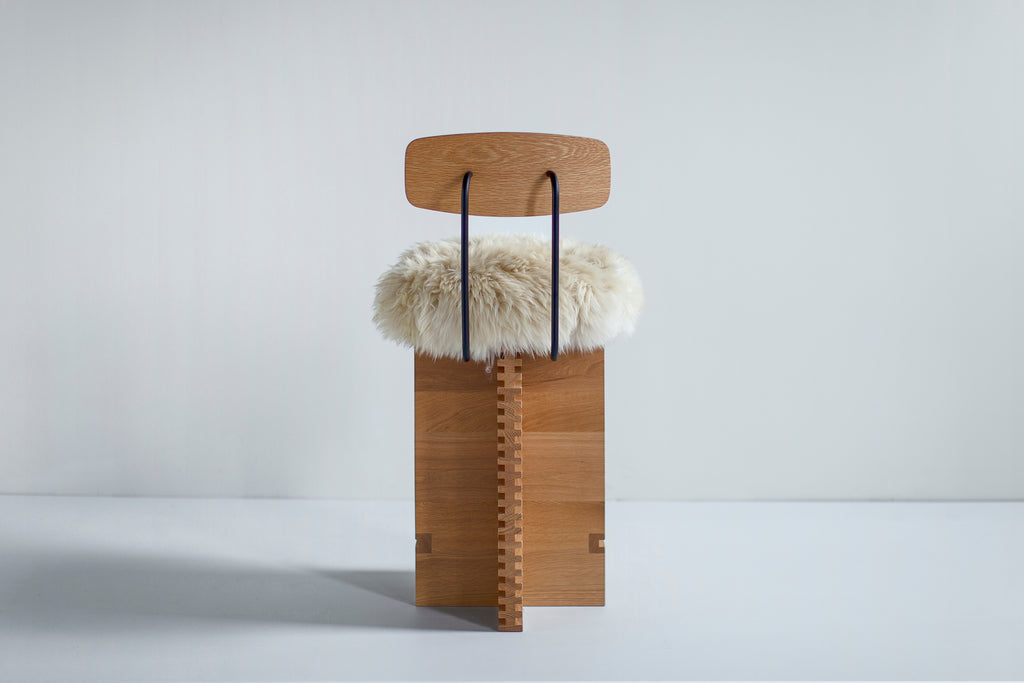 Sheepskin Counter Stool Backrest Cicely, image 3