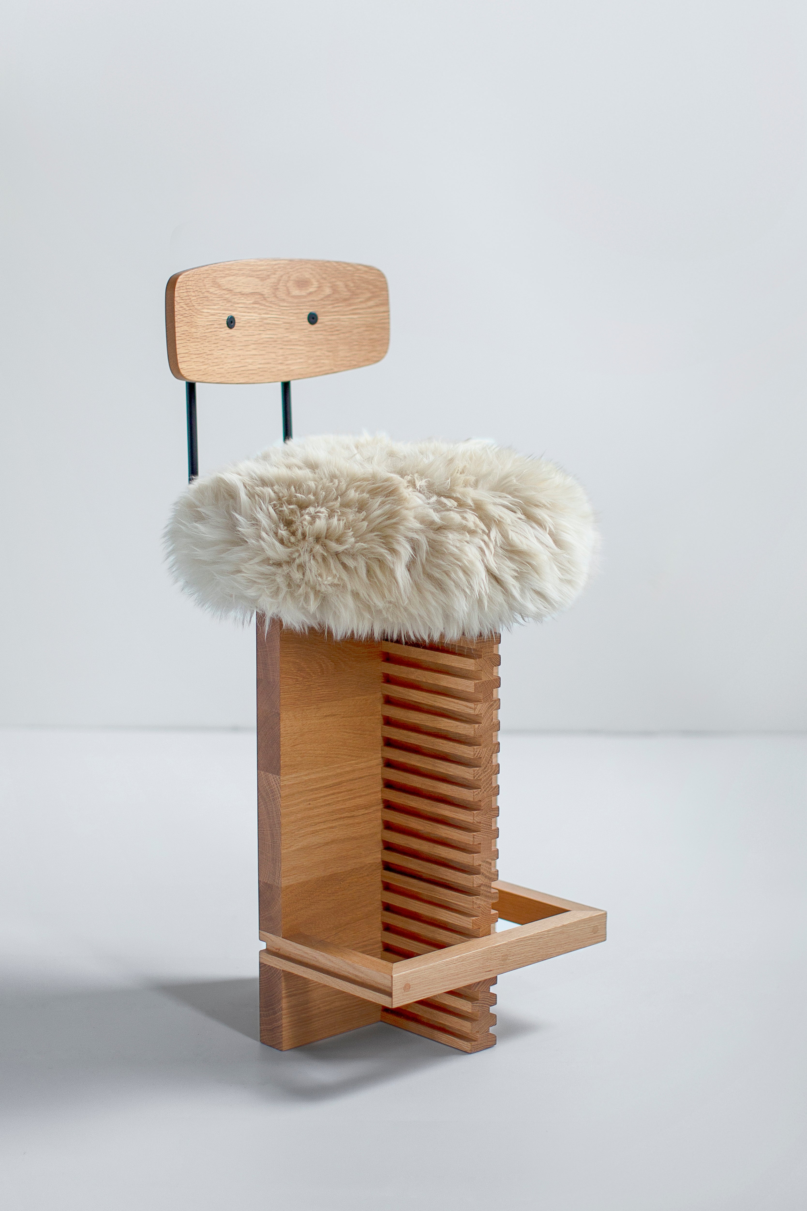 Sheepskin Counter Stool Backrest Cicely, image 8