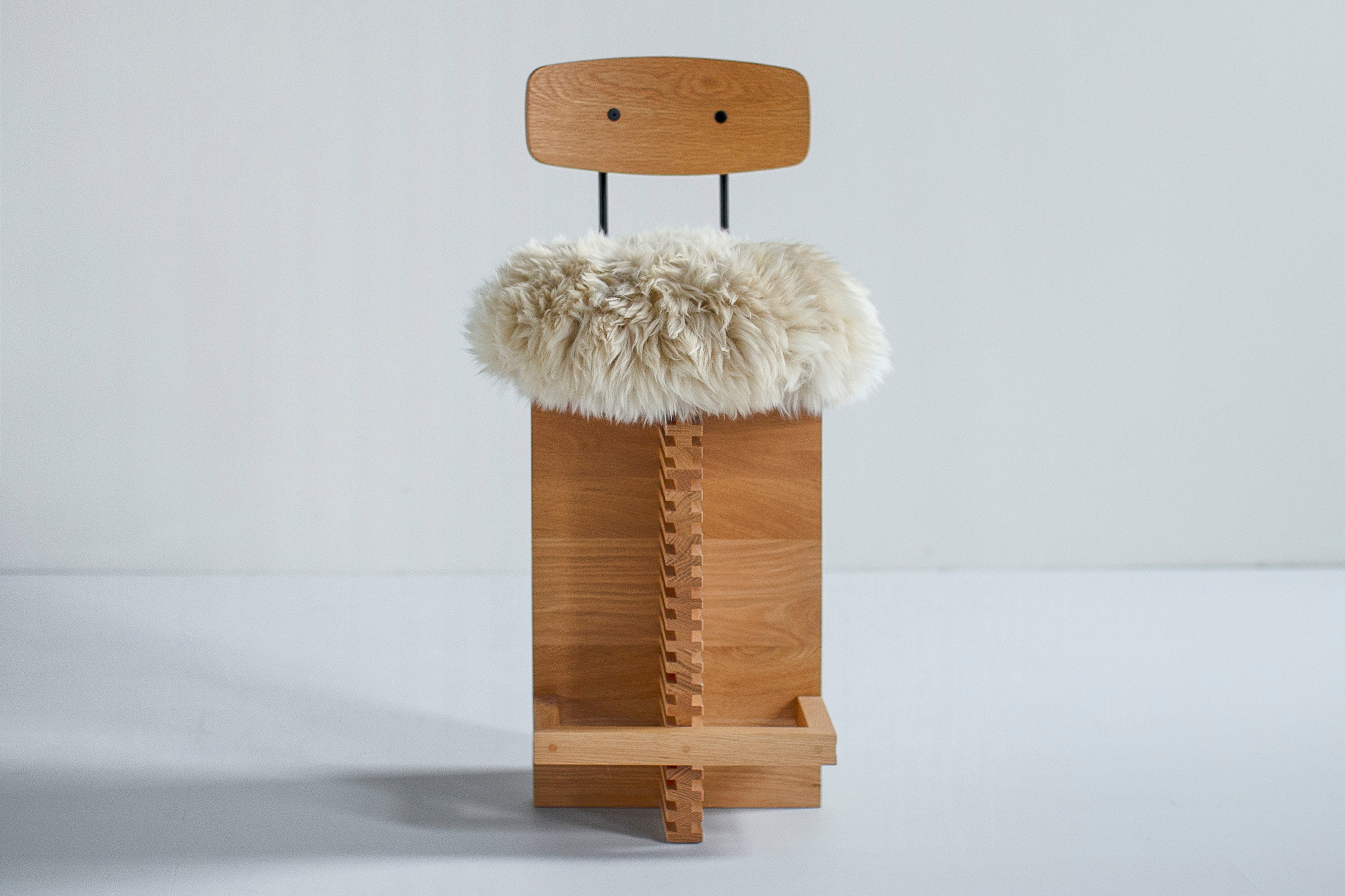 Sheepskin Counter Stool Backrest Cicely, image 10