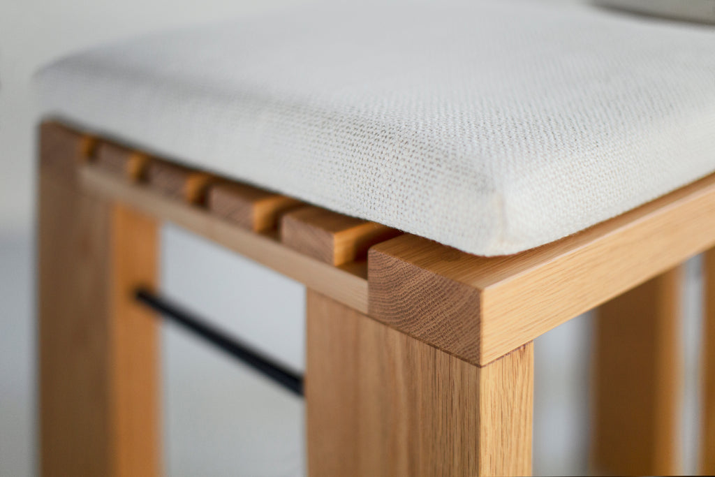Simple White Oak Counter Stool, image 2