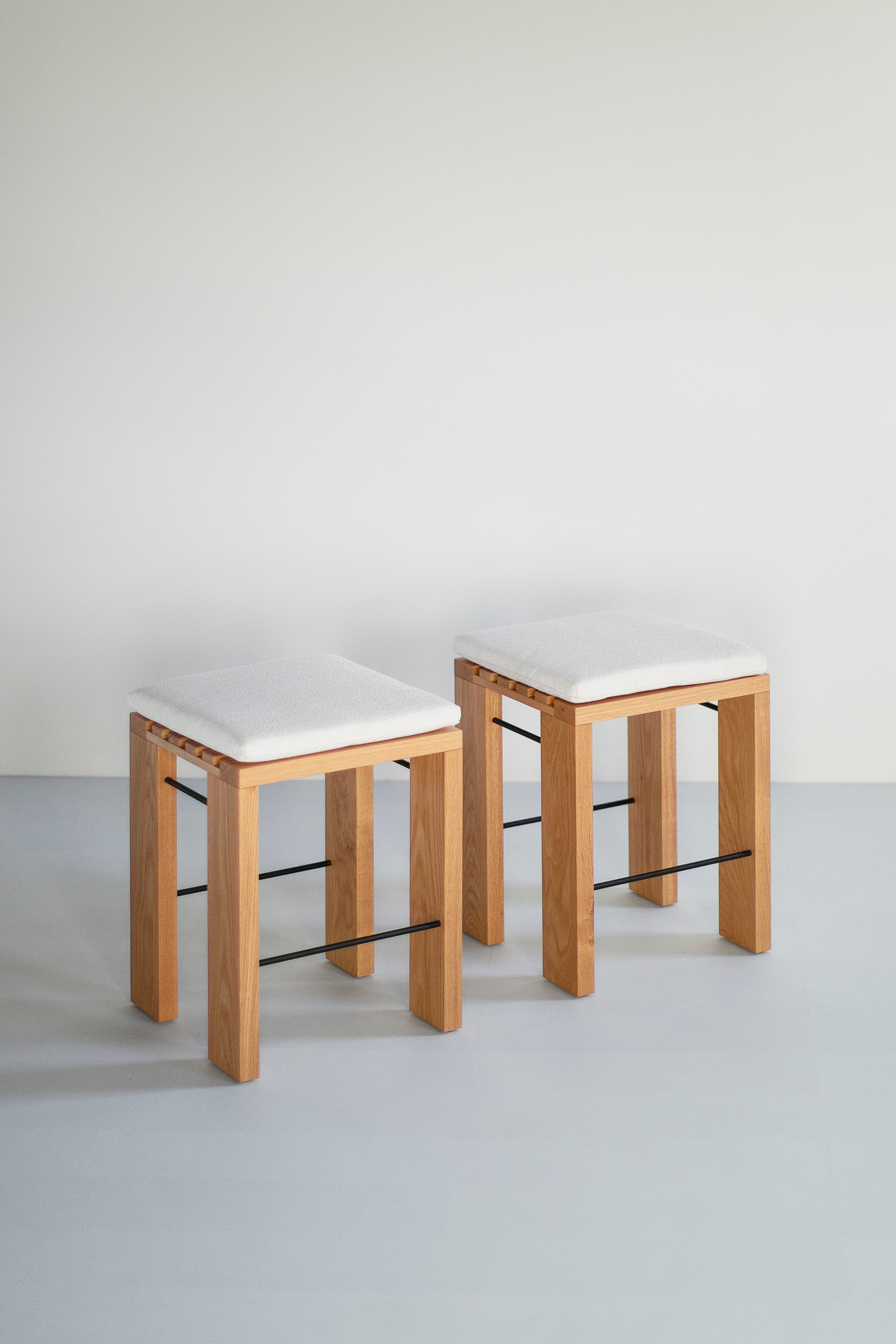 Simple White Oak Counter Stool, image 4
