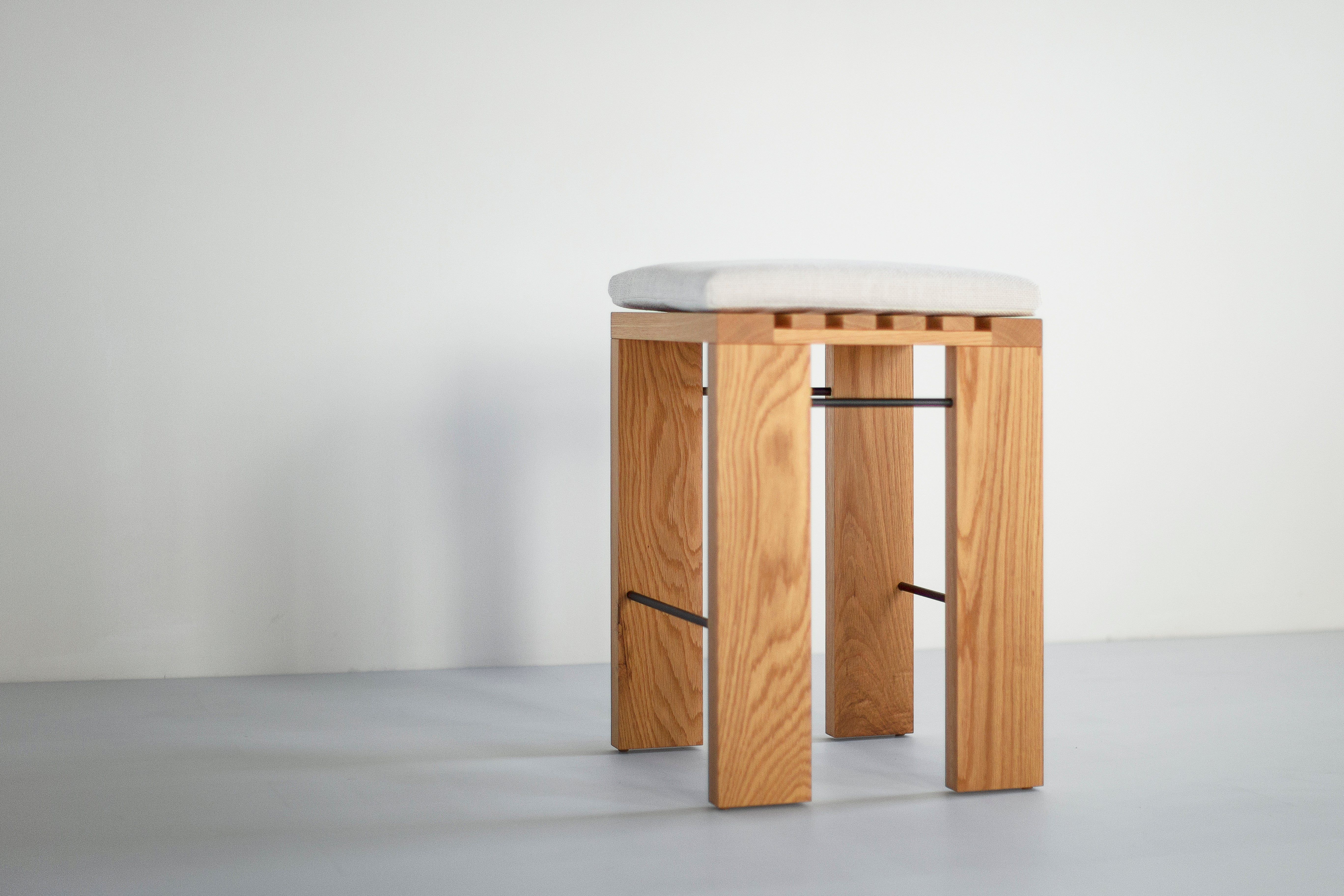 Simple White Oak Counter Stool, image 7