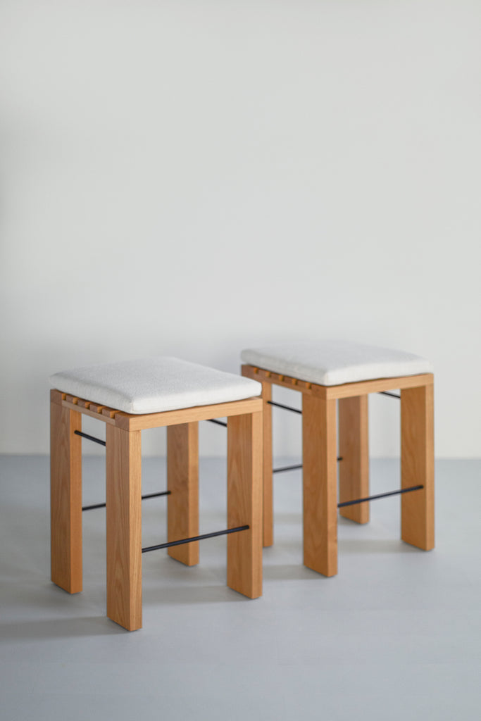 Simple White Oak Counter Stool, image 8