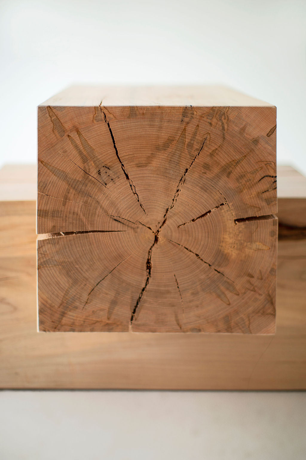 Wood Beam End Table Tetris, Image 06