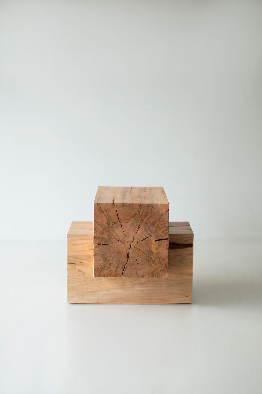 Wood Beam End Table Tetris, Image 09