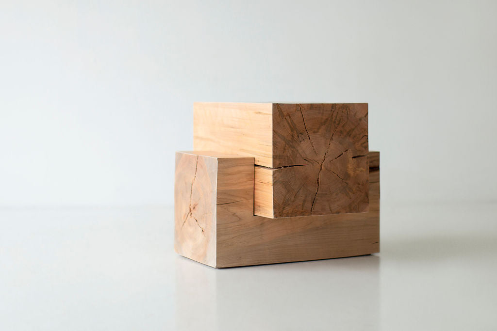 Wood Beam End Table Tetris, Image 10