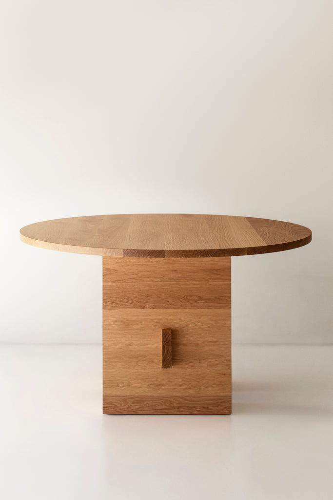 white oak round dining table surrey, image 08