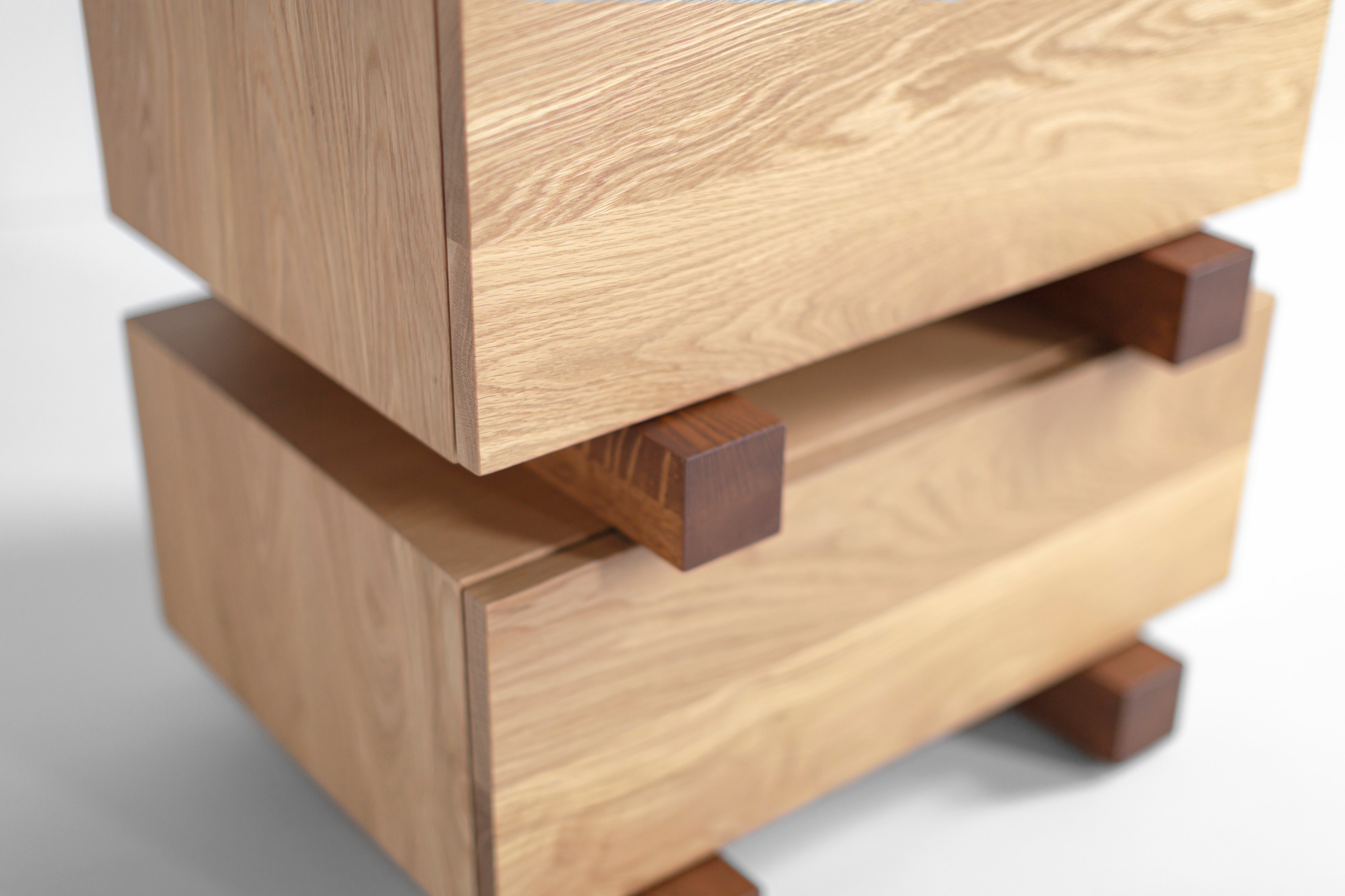 white oak santa fe nightstand, image 2