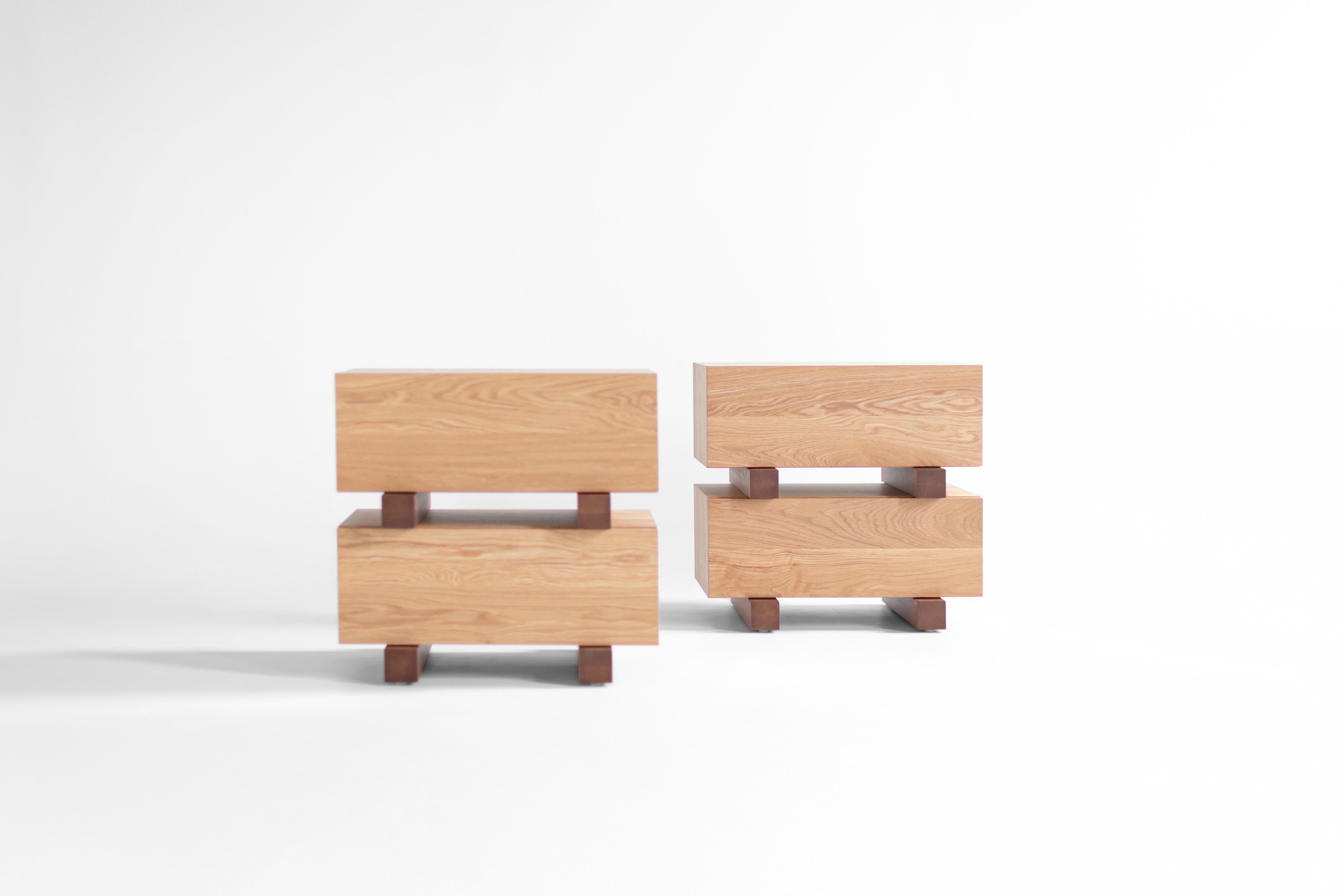 white oak santa fe nightstand, image 3