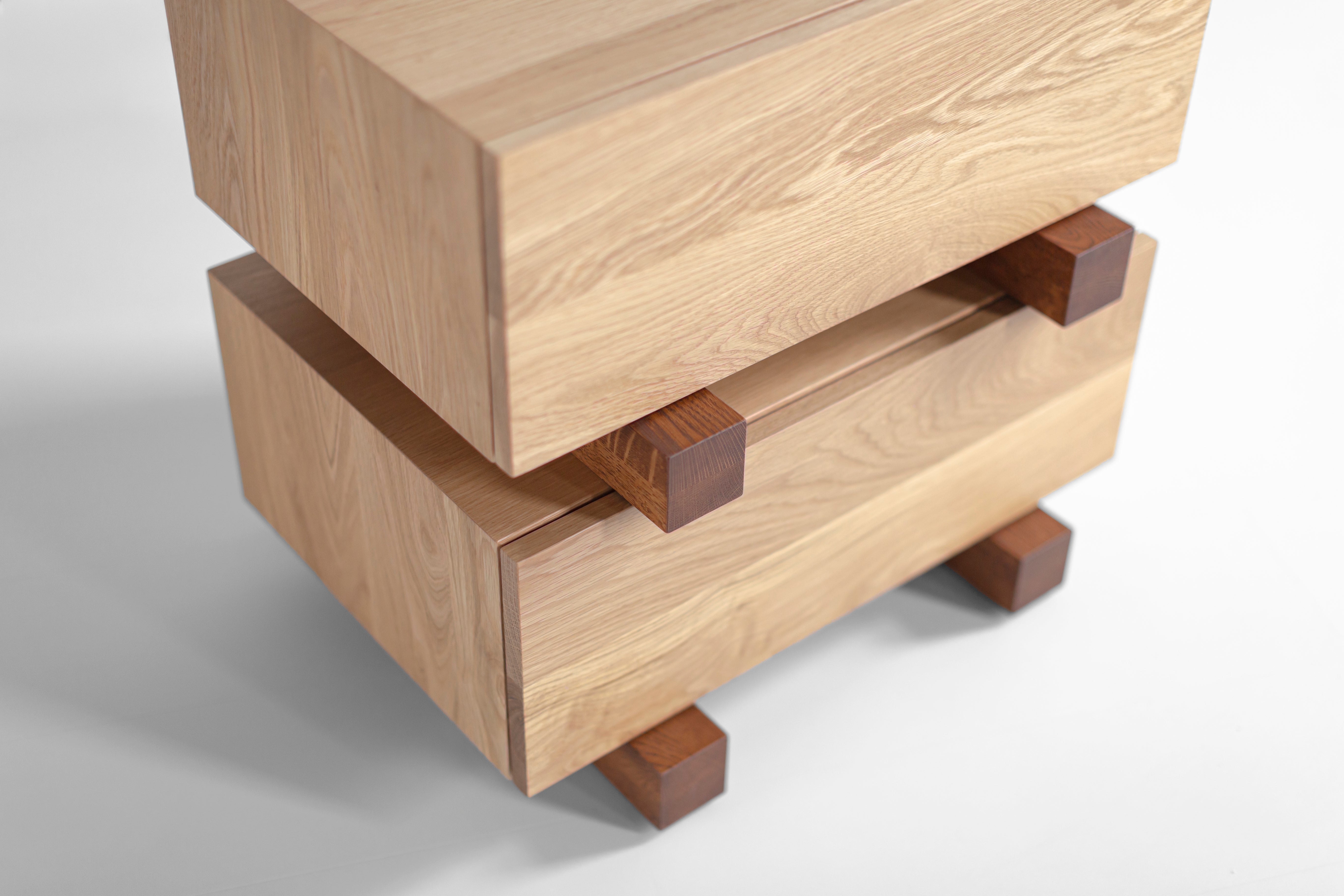 white oak santa fe nightstand, image 8