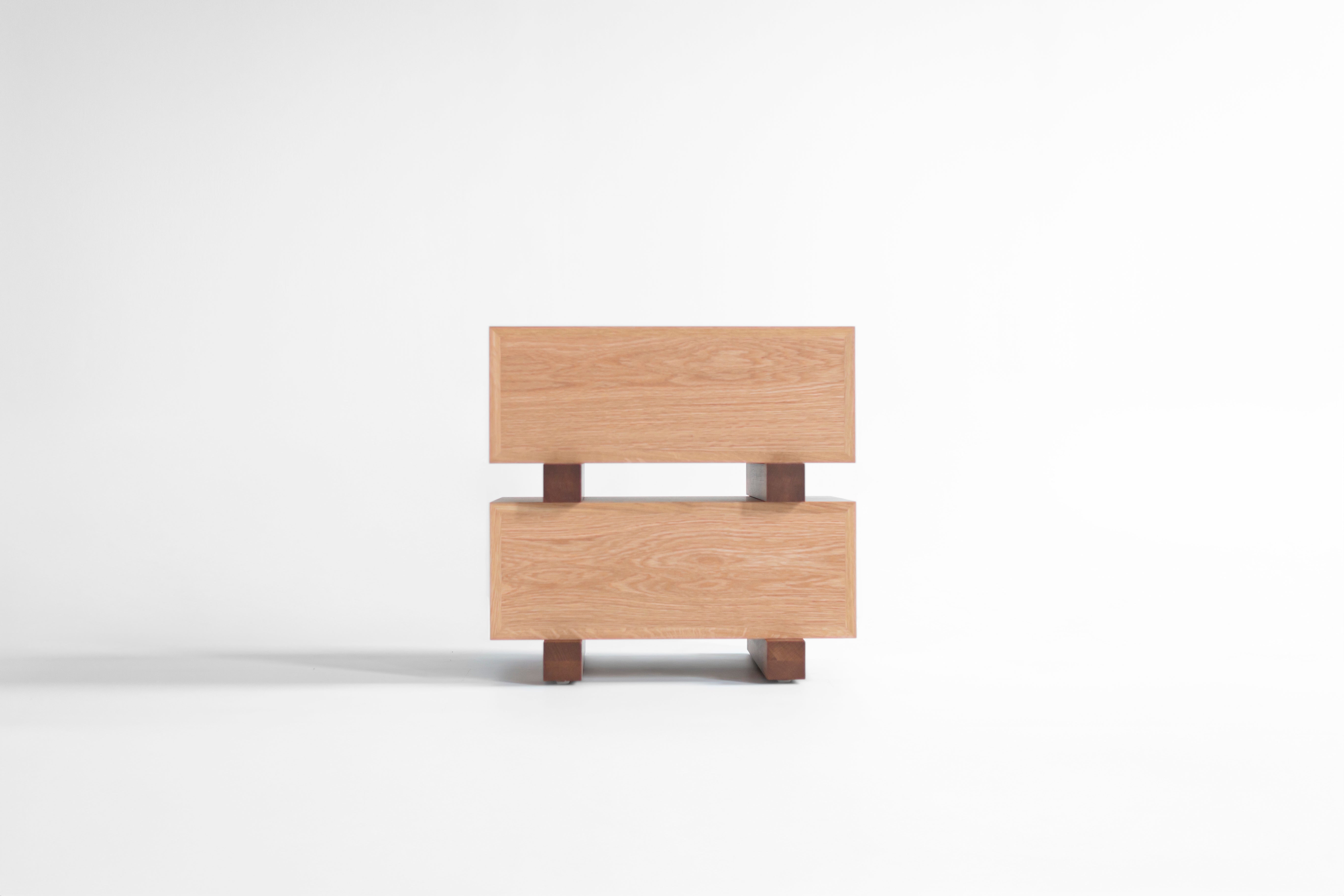 white oak santa fe nightstand, image 9