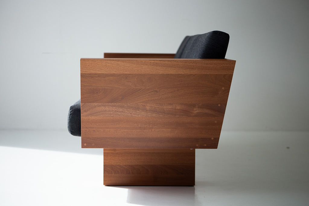 Suelo Modern Wood Sofa in Solid Walnut - 1522 – bertuhome